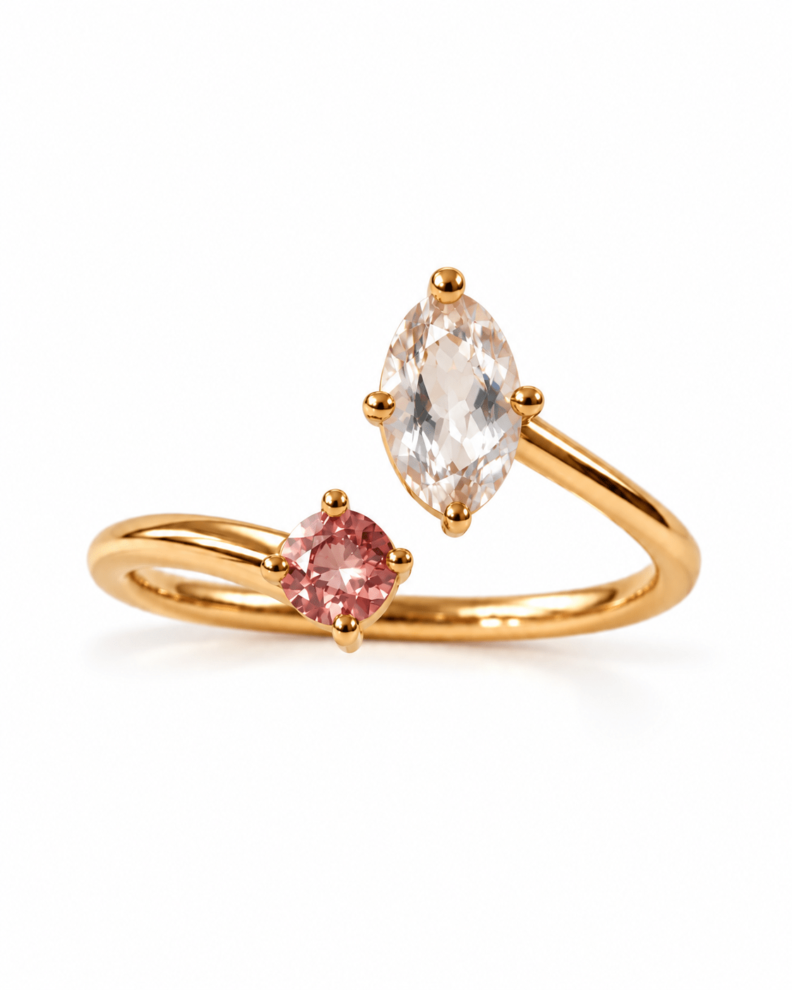 Glow Ring – Champagne Topaz Toi et Moi - Inari Jewellery
