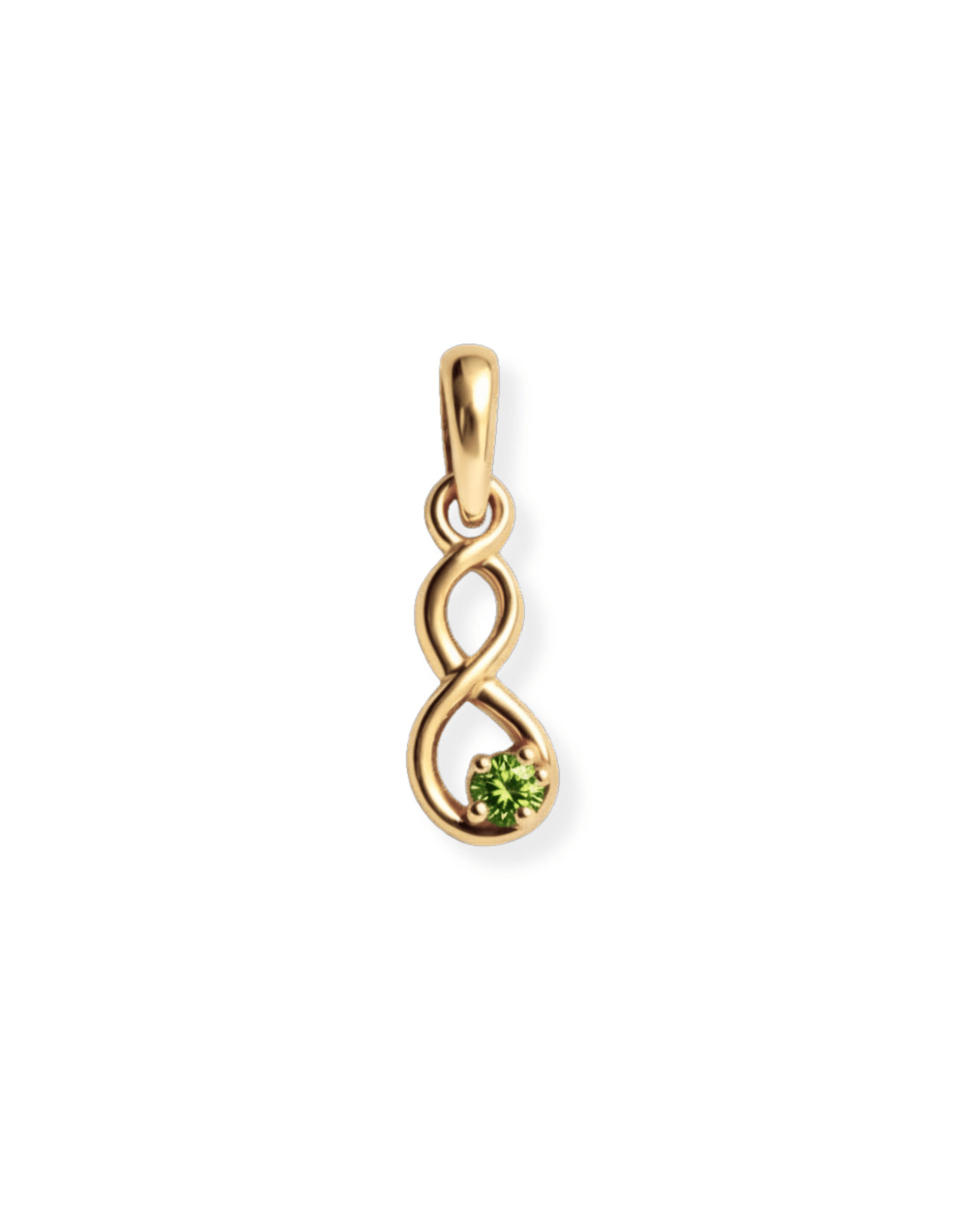 Infinity Pendant (Green Tourmaline) - Inari Jewellery