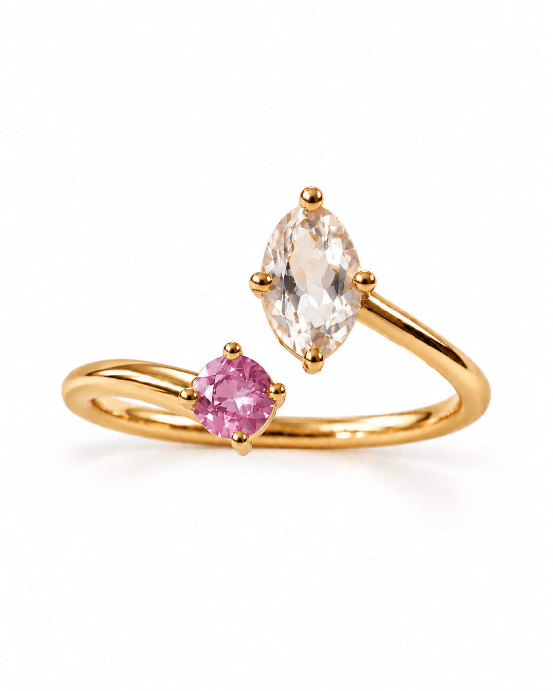 Spark Ring – Pink Sapphire Toi et Moi - Inari Jewellery