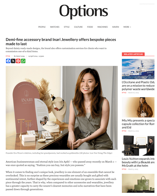 Options, The Edge - Inari Jewellery offers bespoke pieces made to last - Inari Jewellery