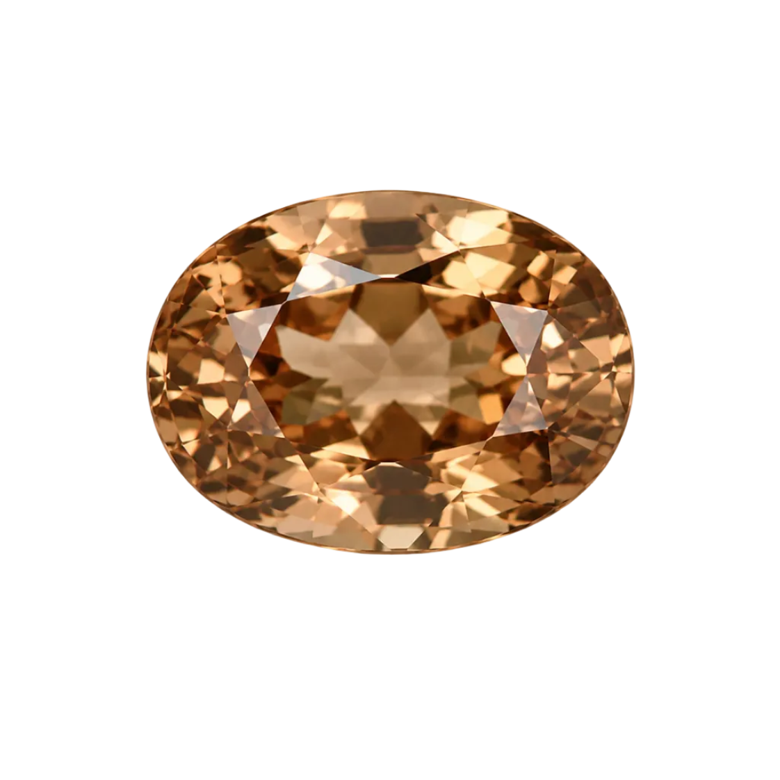 Brown gemstone on a white background