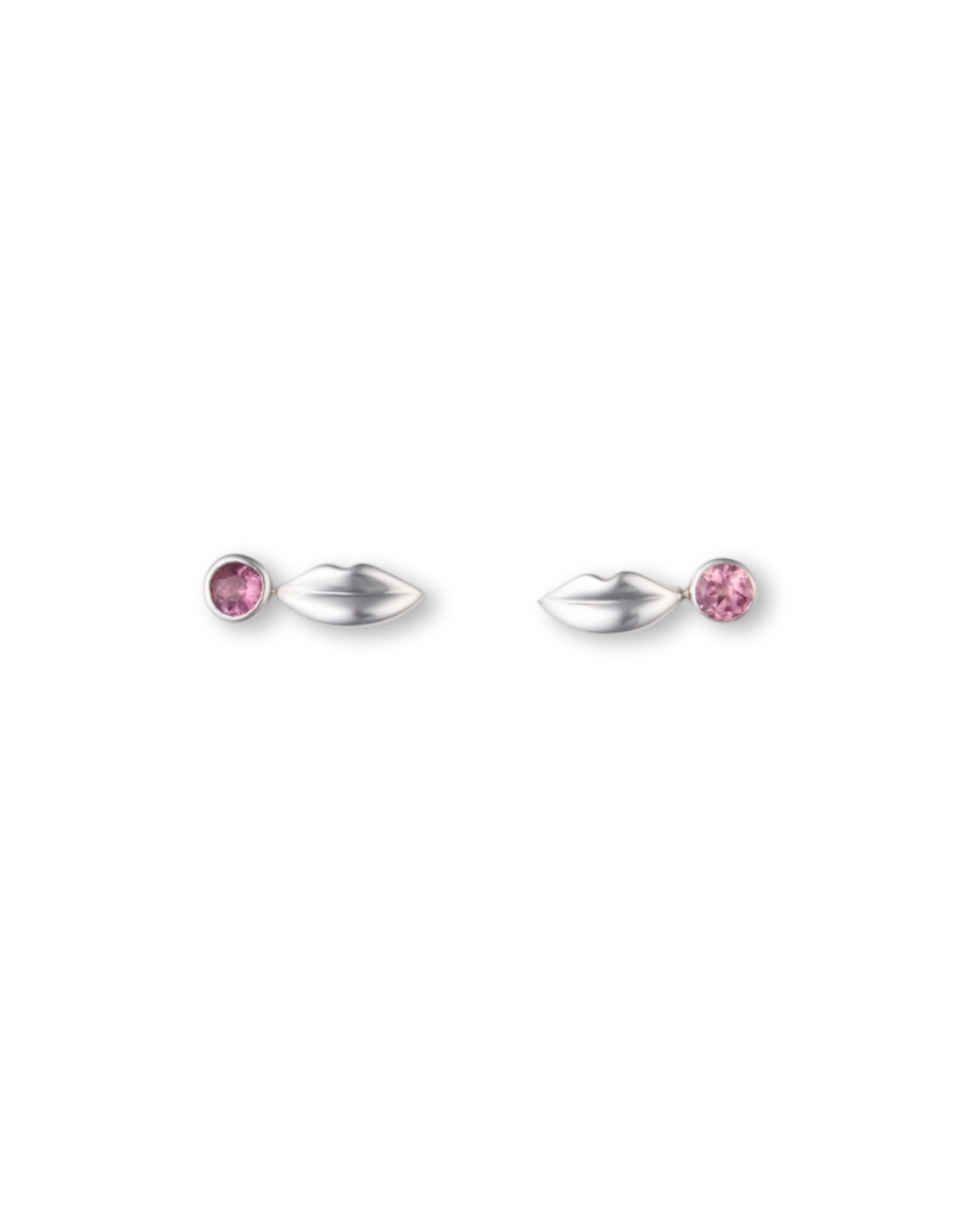 Cherie Drop Earrings in sterling silver and 3mm pink tourmaline gemstone. Perfect little fun stud earrings