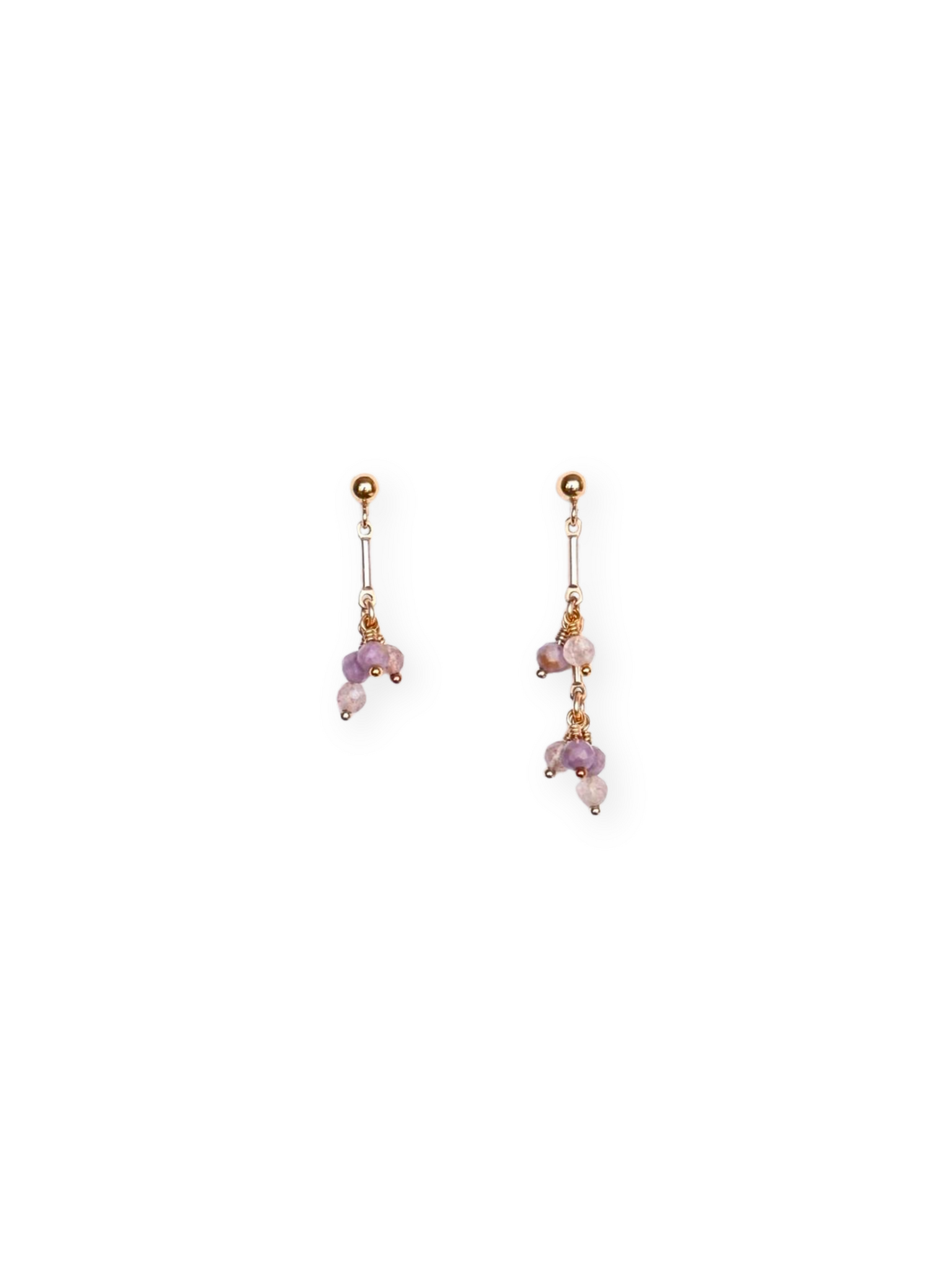 Gemstone asymetrical earrings 