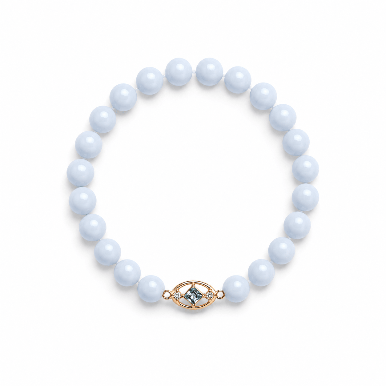 Angelite Bracelet (Blue Topaz Portrait) - Inari Jewellery