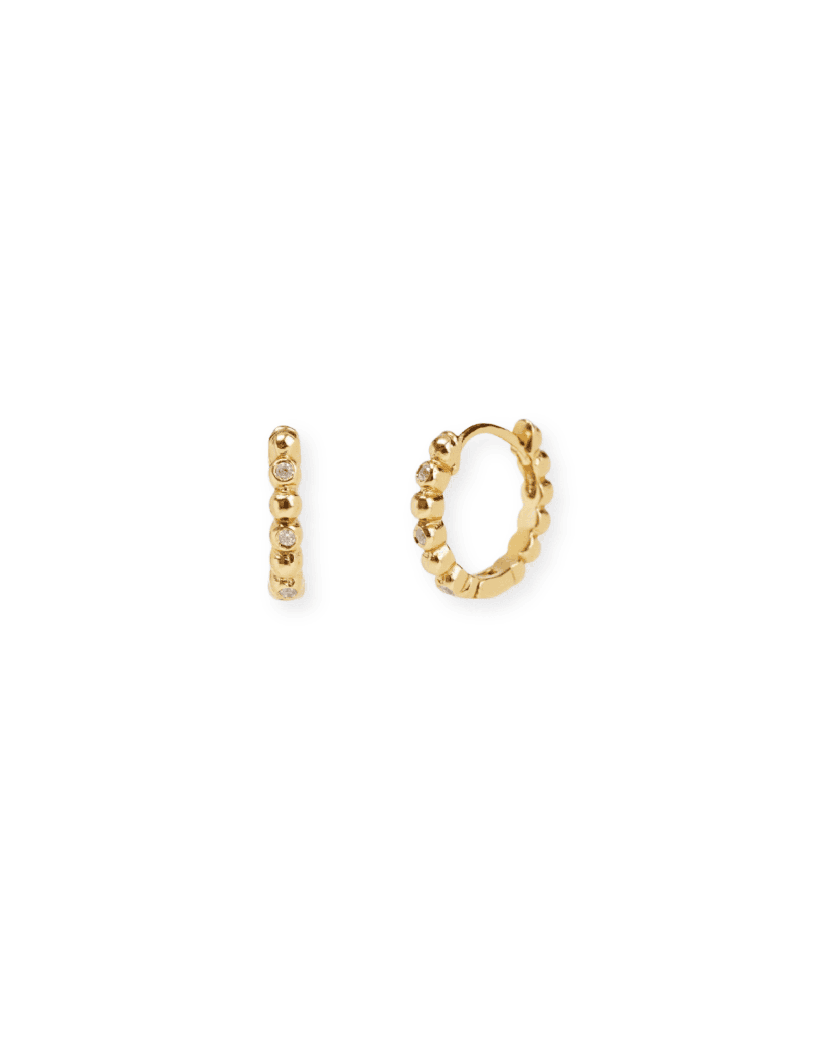 Bauble Huggie Earrings (Gold Vermeil) - Inari Jewellery