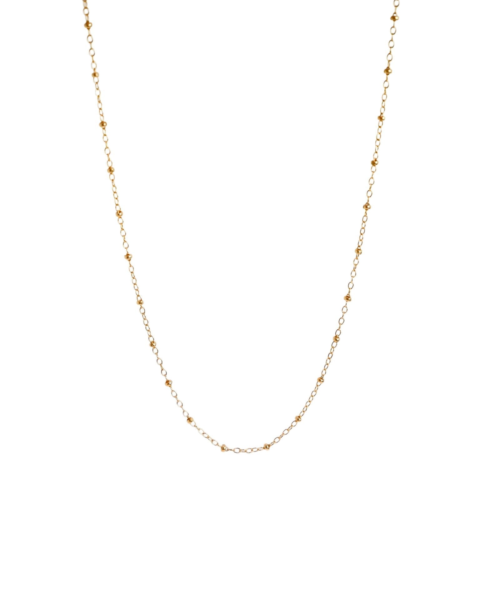 Beaded Gold - Filled Minimalist Chain Necklace - Inari Jewellery