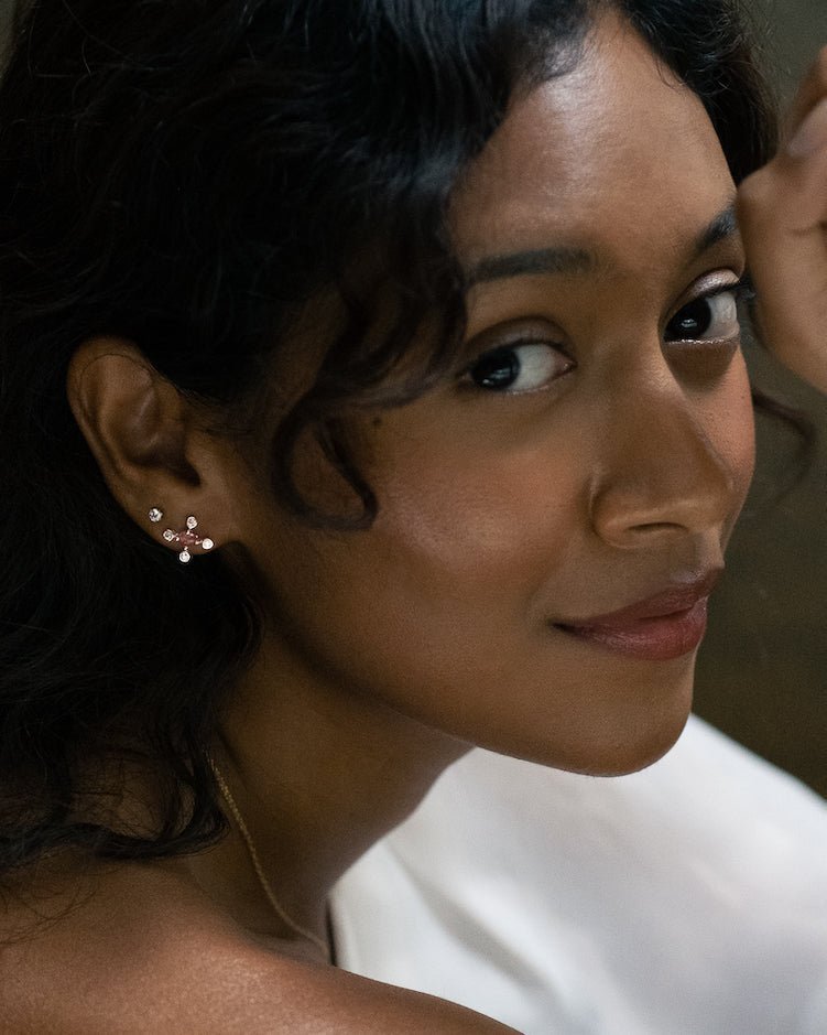 CZ Stud Gold Filled Earrings - Inari Jewellery