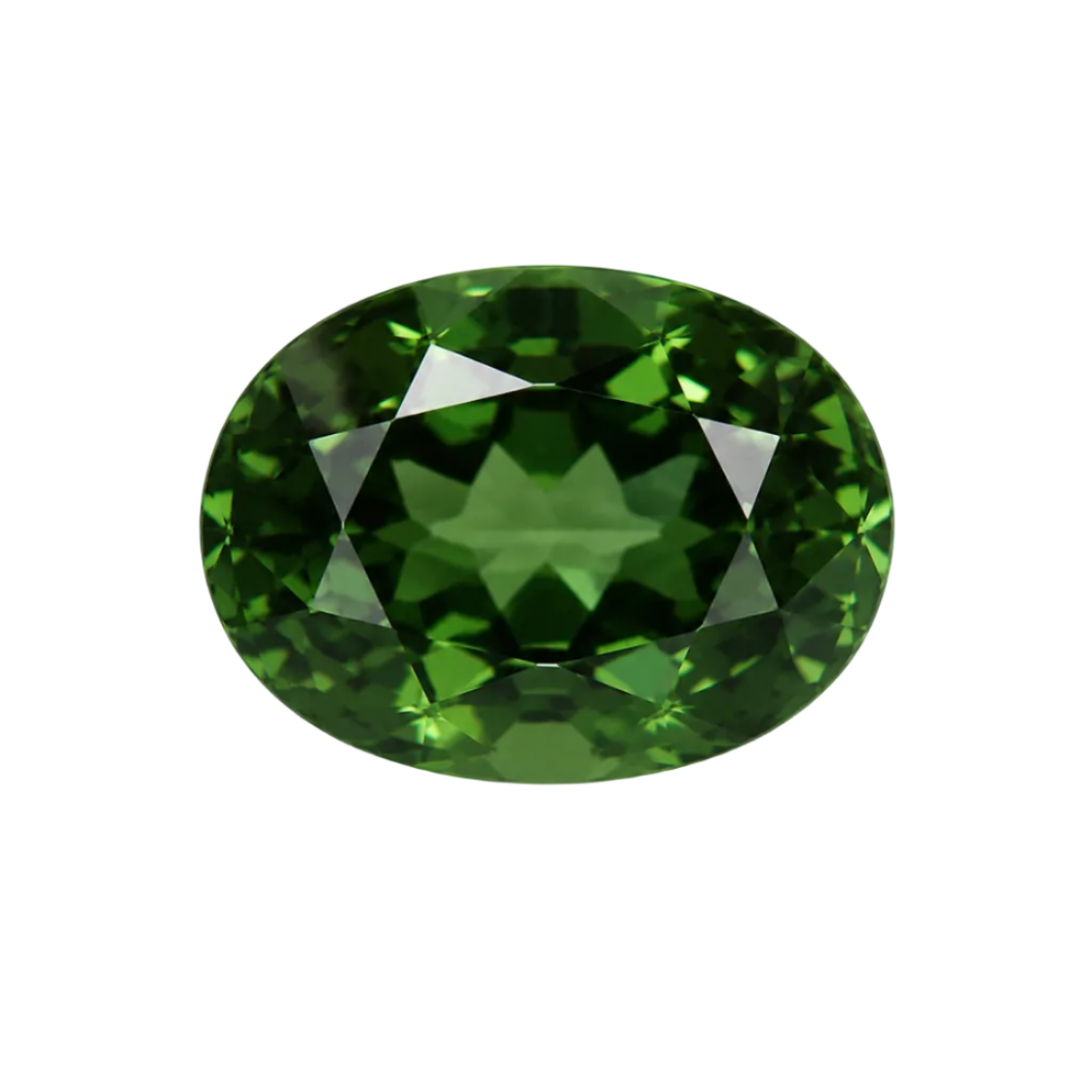 Green tourmaline gemstones