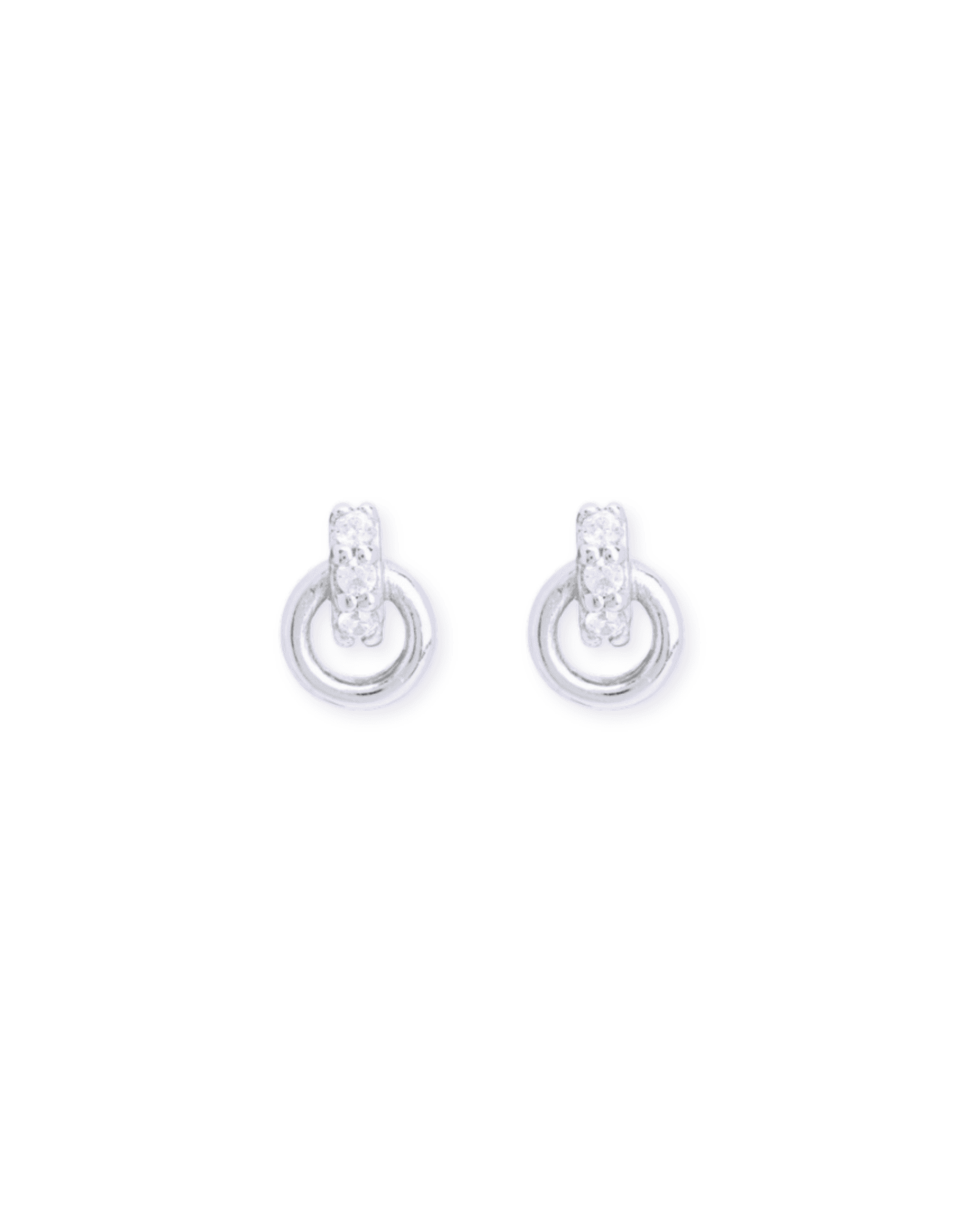 Halo Flatback Earrings (Sterling Sliver) - Inari Jewellery