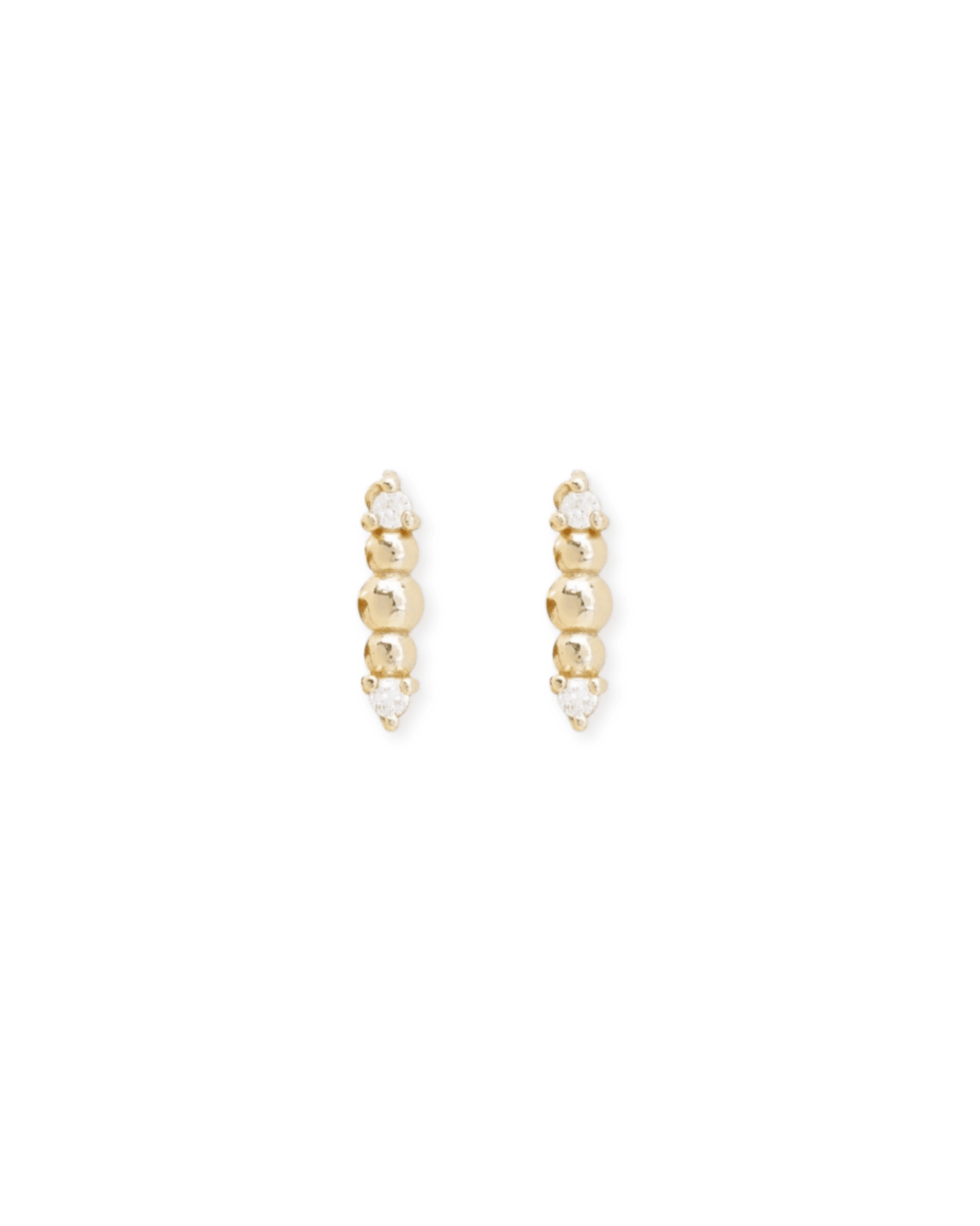 Icicle Flatback Earrings (Gold Vermeil) - Inari Jewellery