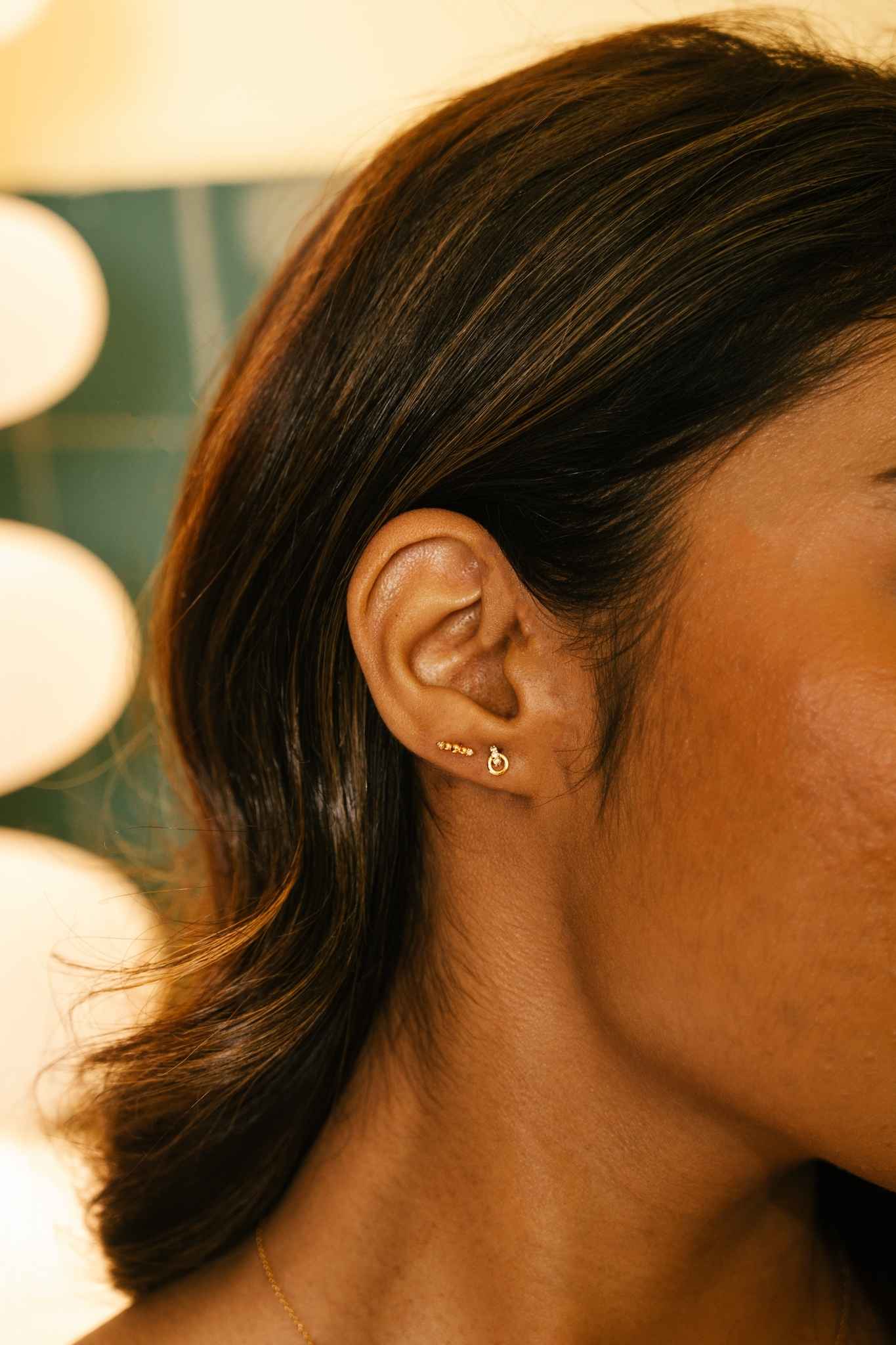 Icicle Flatback Earrings (Gold Vermeil) - Inari Jewellery