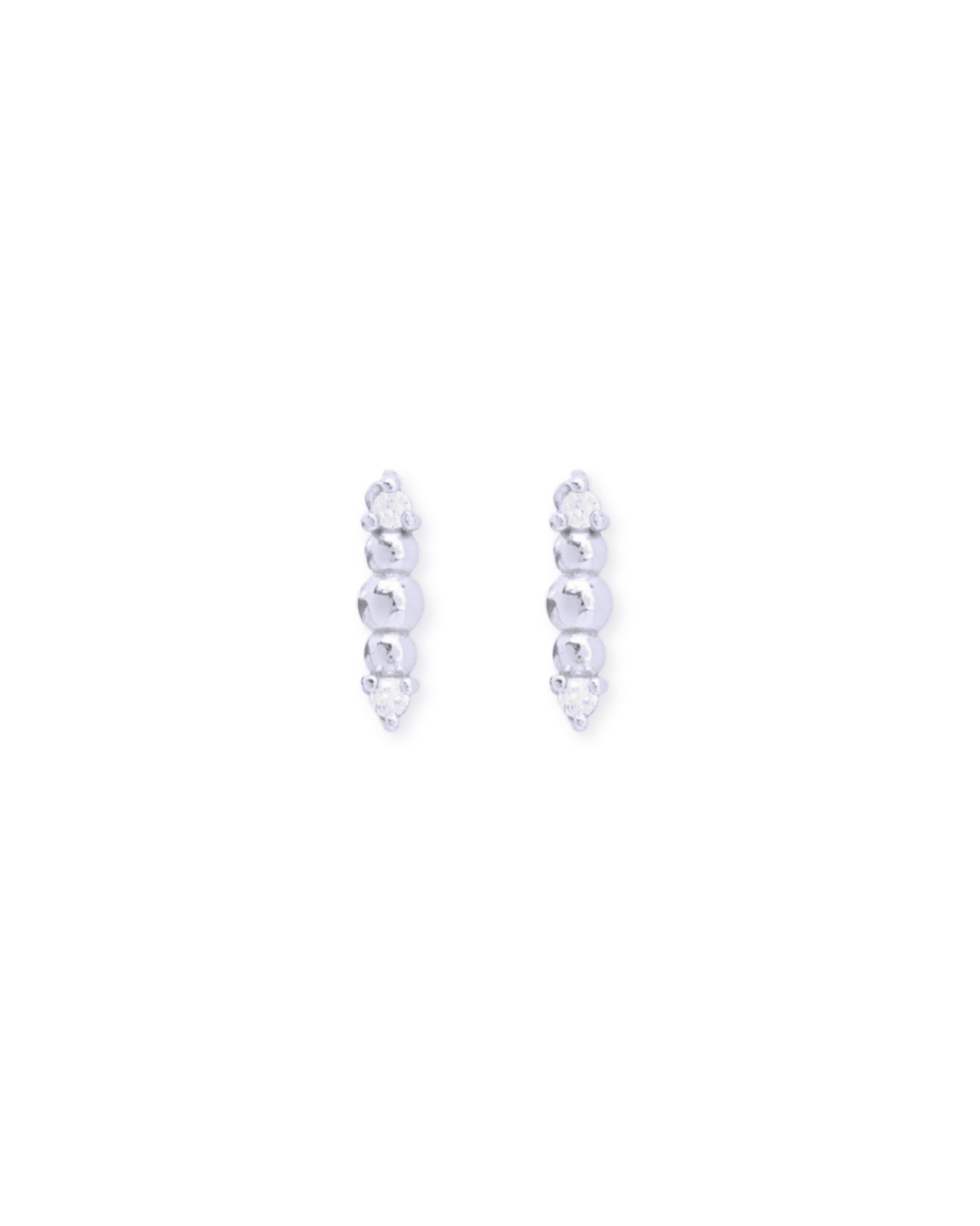 Icicle Flatback Earrings (Sterling Sliver) - Inari Jewellery