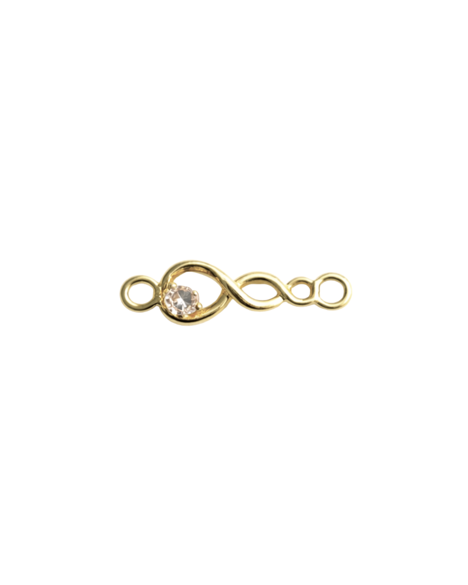 Infinity Bracelet Charm (White Topaz) - Inari Jewellery