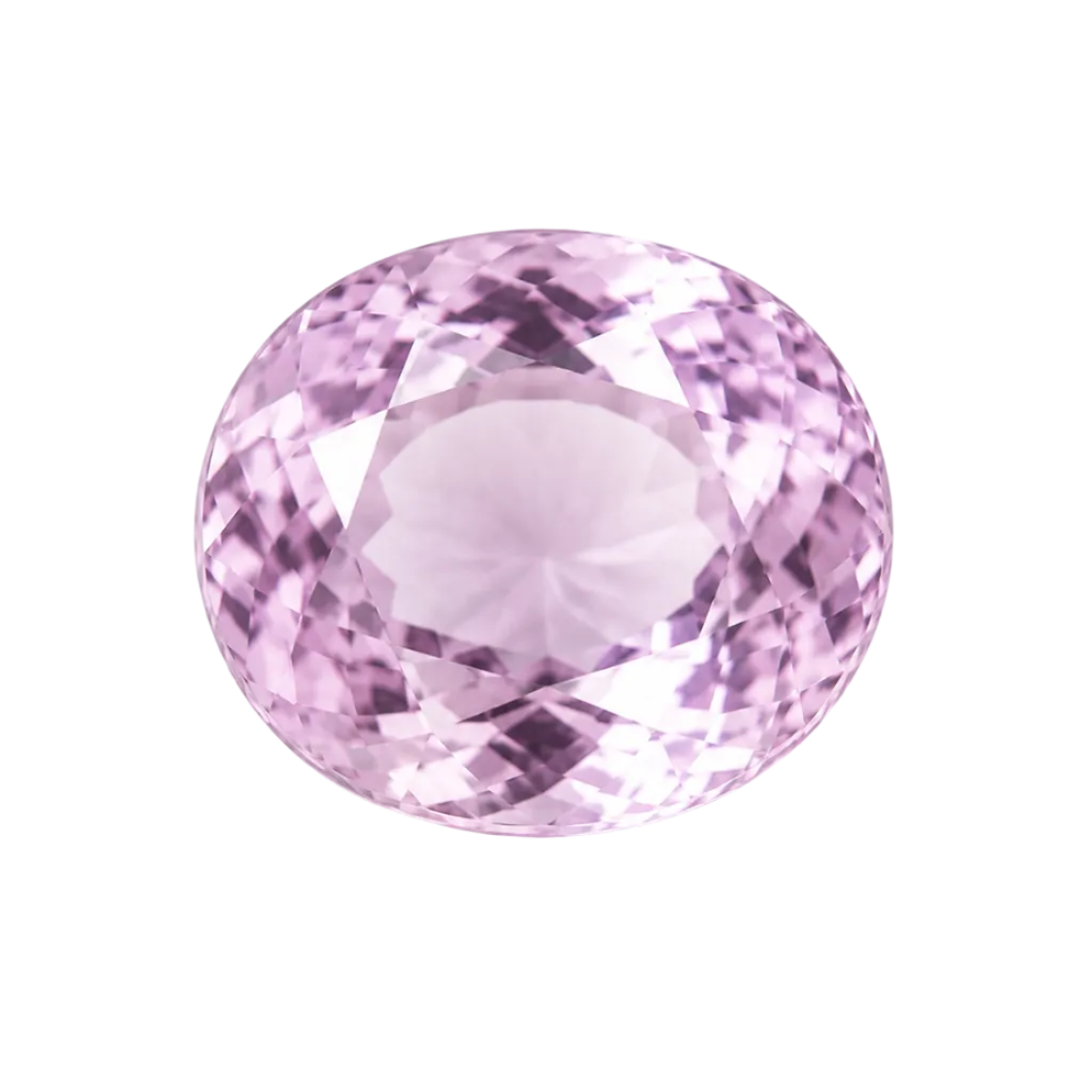Pink gemstone on a white background