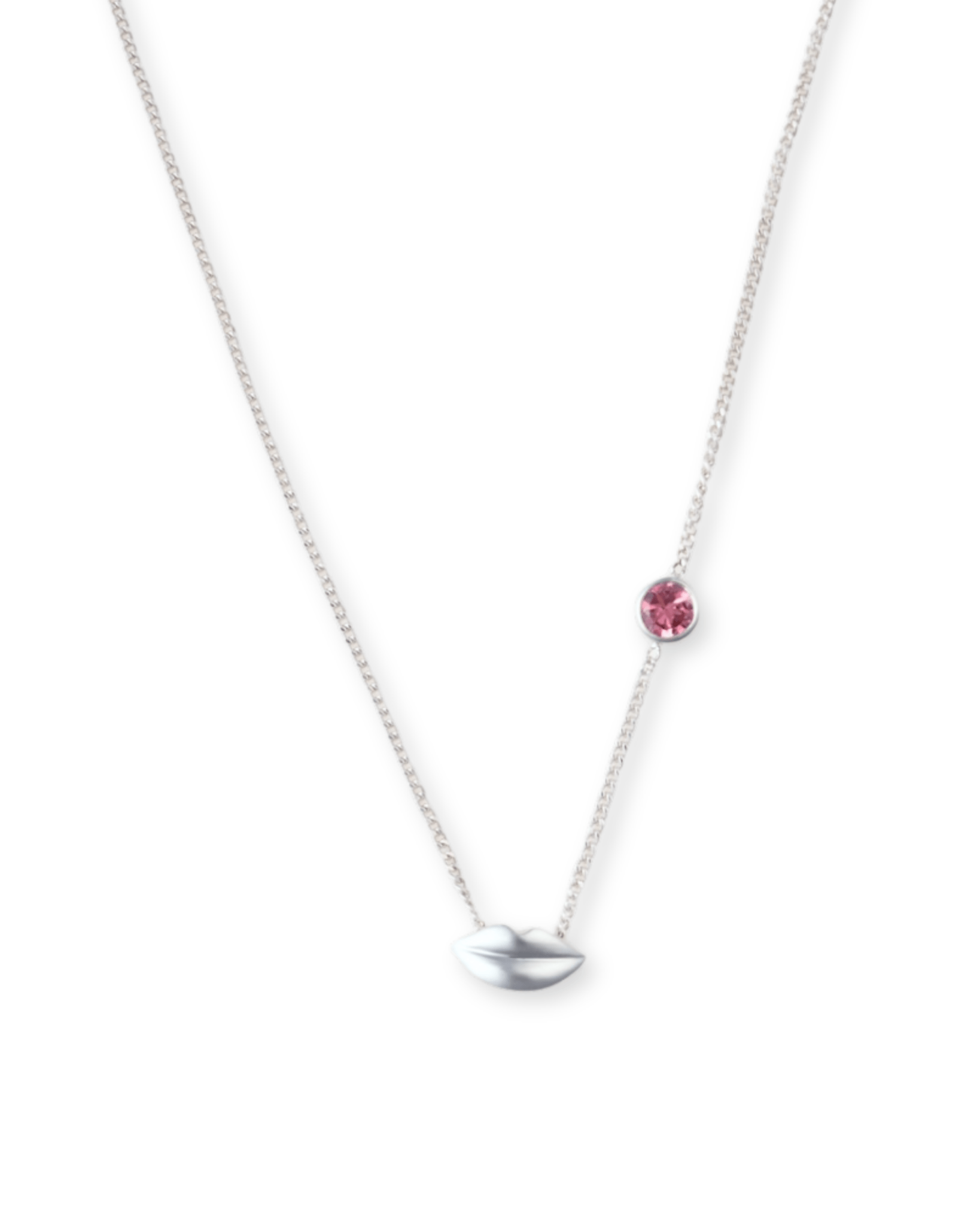 Pink Tourmaline Amour Necklace in Sterling SIlver - Inari Jewellery