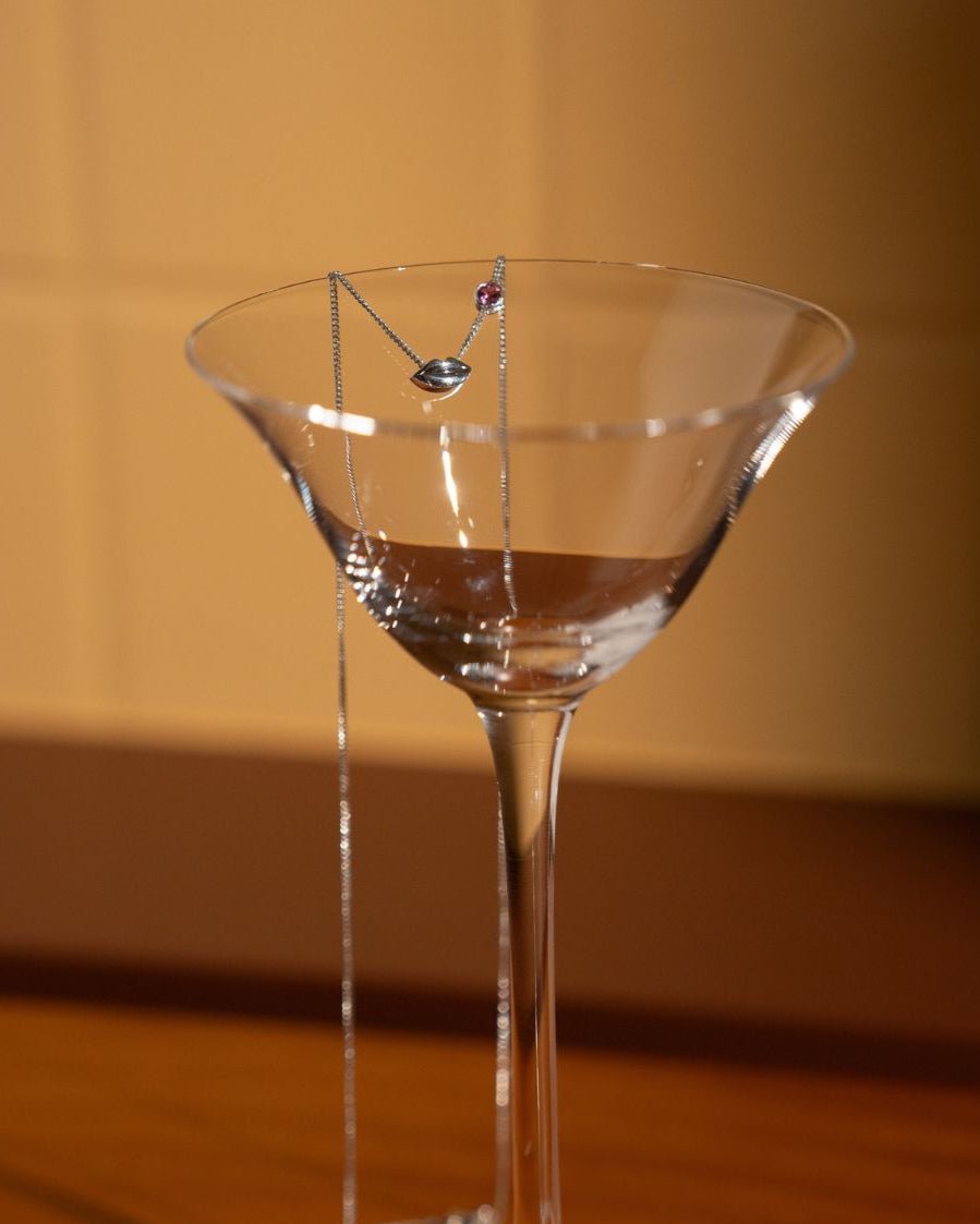 Pink Tourmaline Amour Necklace in Sterling SIlver - Inari Jewellery