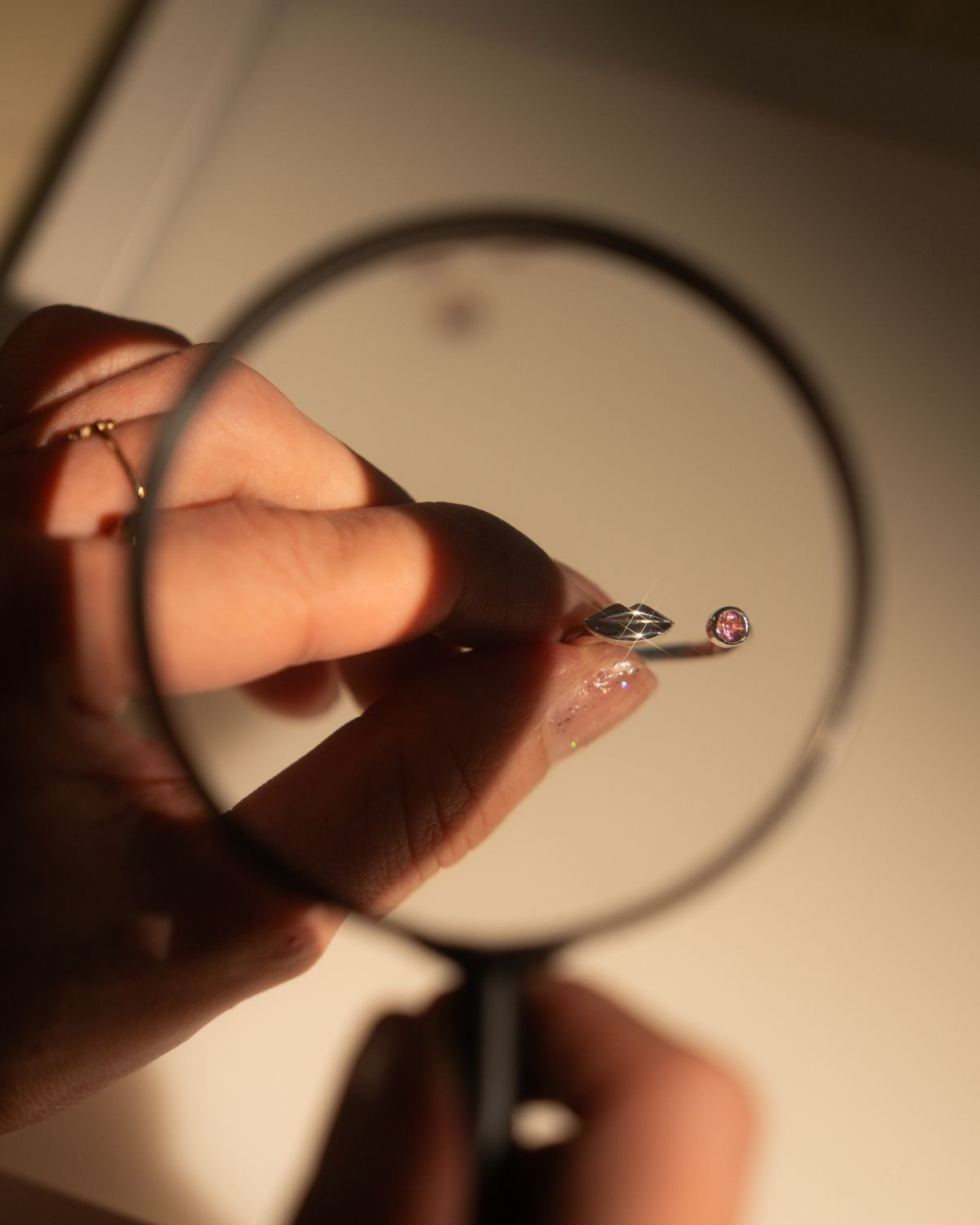Pink Tourmaline Rouge Ring in Sterling Silver - Inari Jewellery