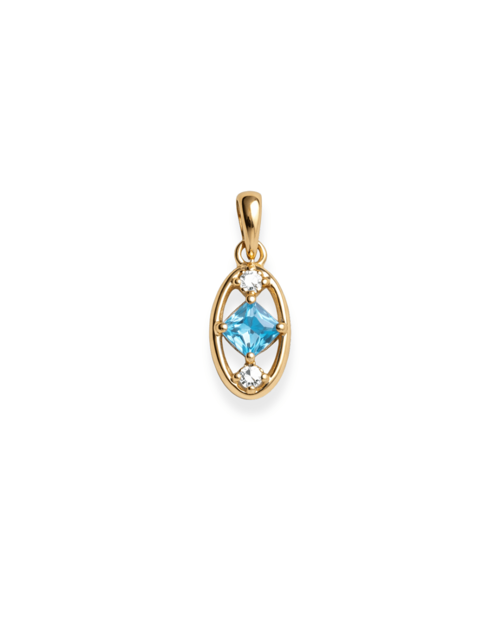 Portrait Pendant (Blue Topaz) - Inari Jewellery