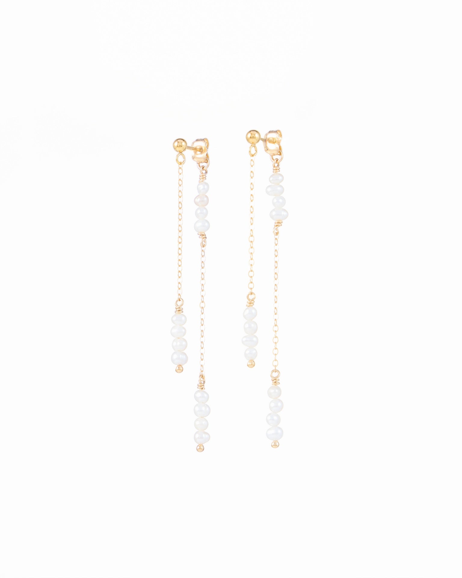 Tinsel Freshwater Pearls Earrings - Inari Jewellery