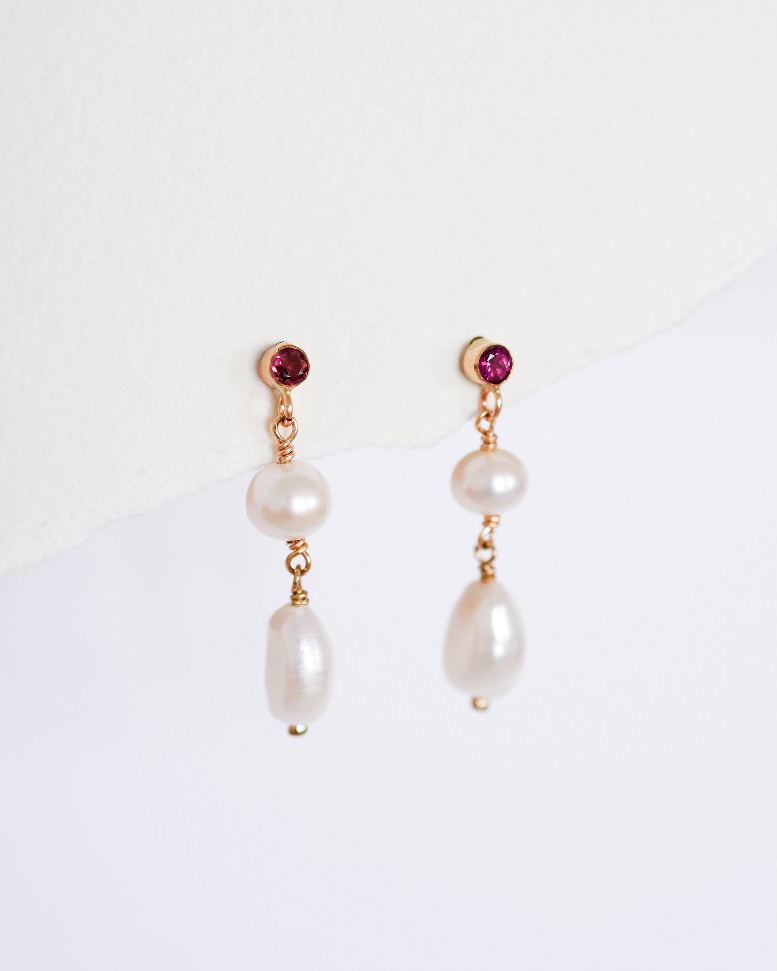 Day 1 - Winter Pearl Drop Earrings - Inari Jewellery