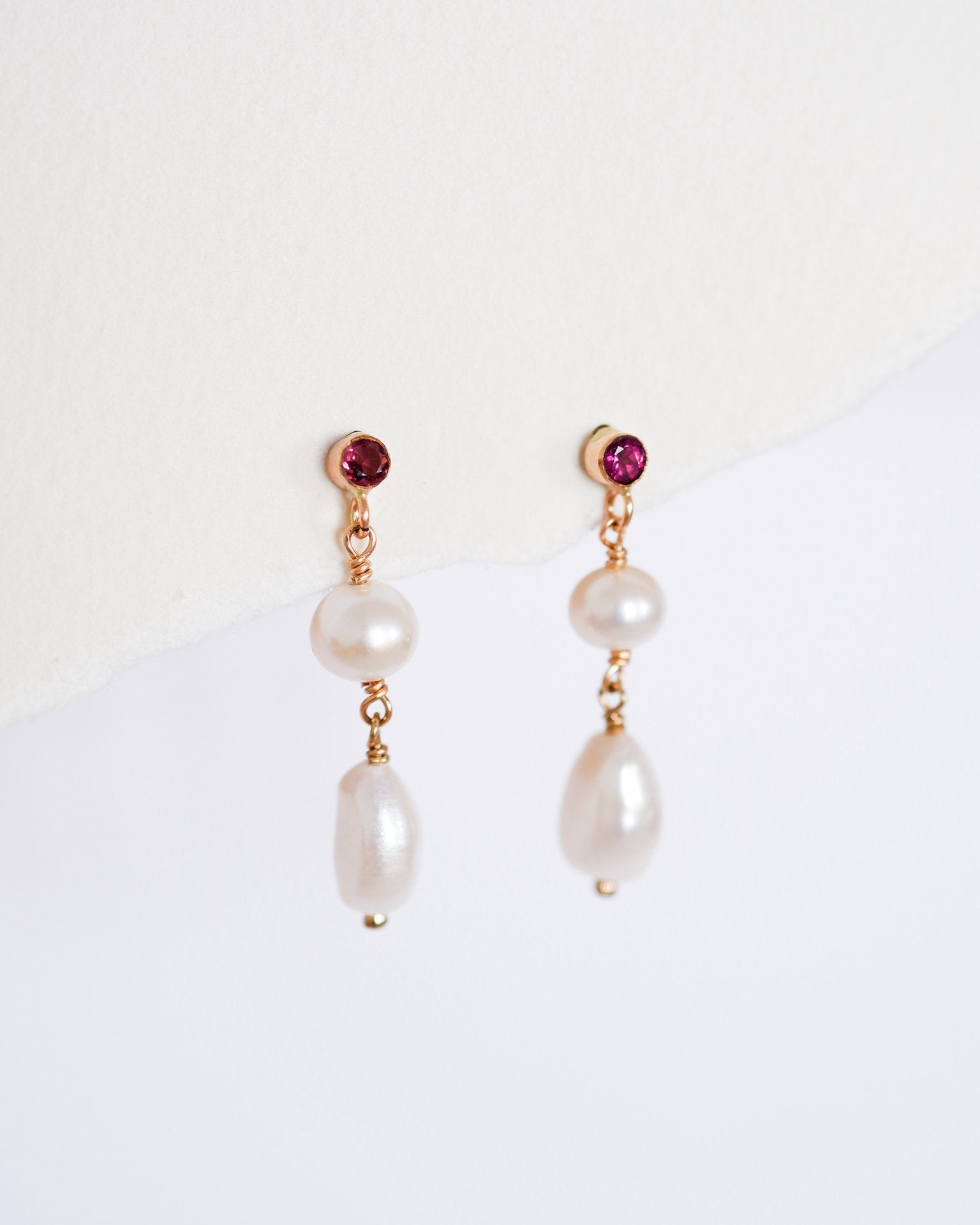 Day 1 - Winter Pearl Drop Earrings - Inari Jewellery