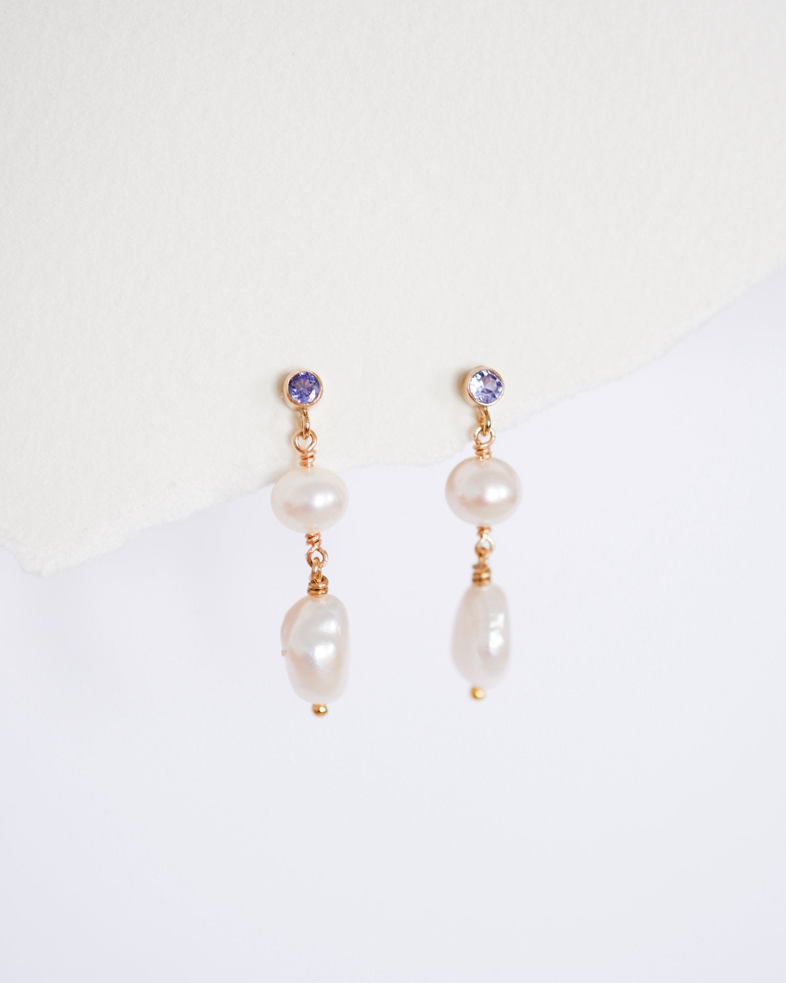 Day 1 - Winter Pearl Drop Earrings - Inari Jewellery