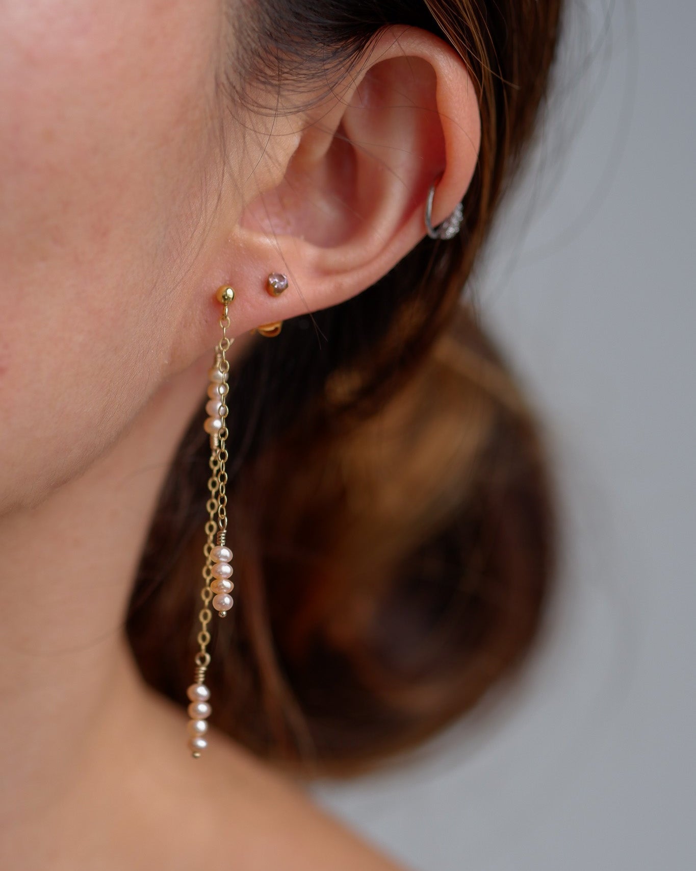 Tinsel Freshwater Pearls Earrings - Inari Jewellery