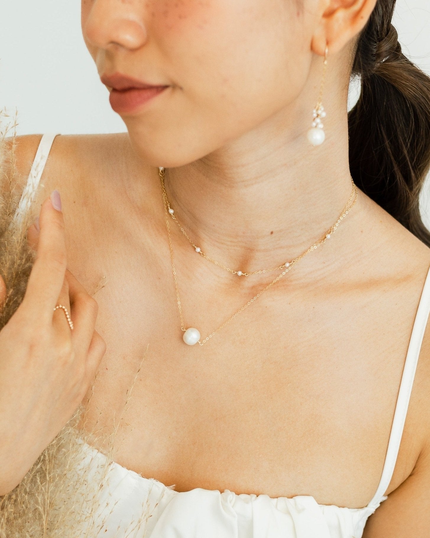 Tinsel Freshwater Pearls Necklace - Inari Jewellery