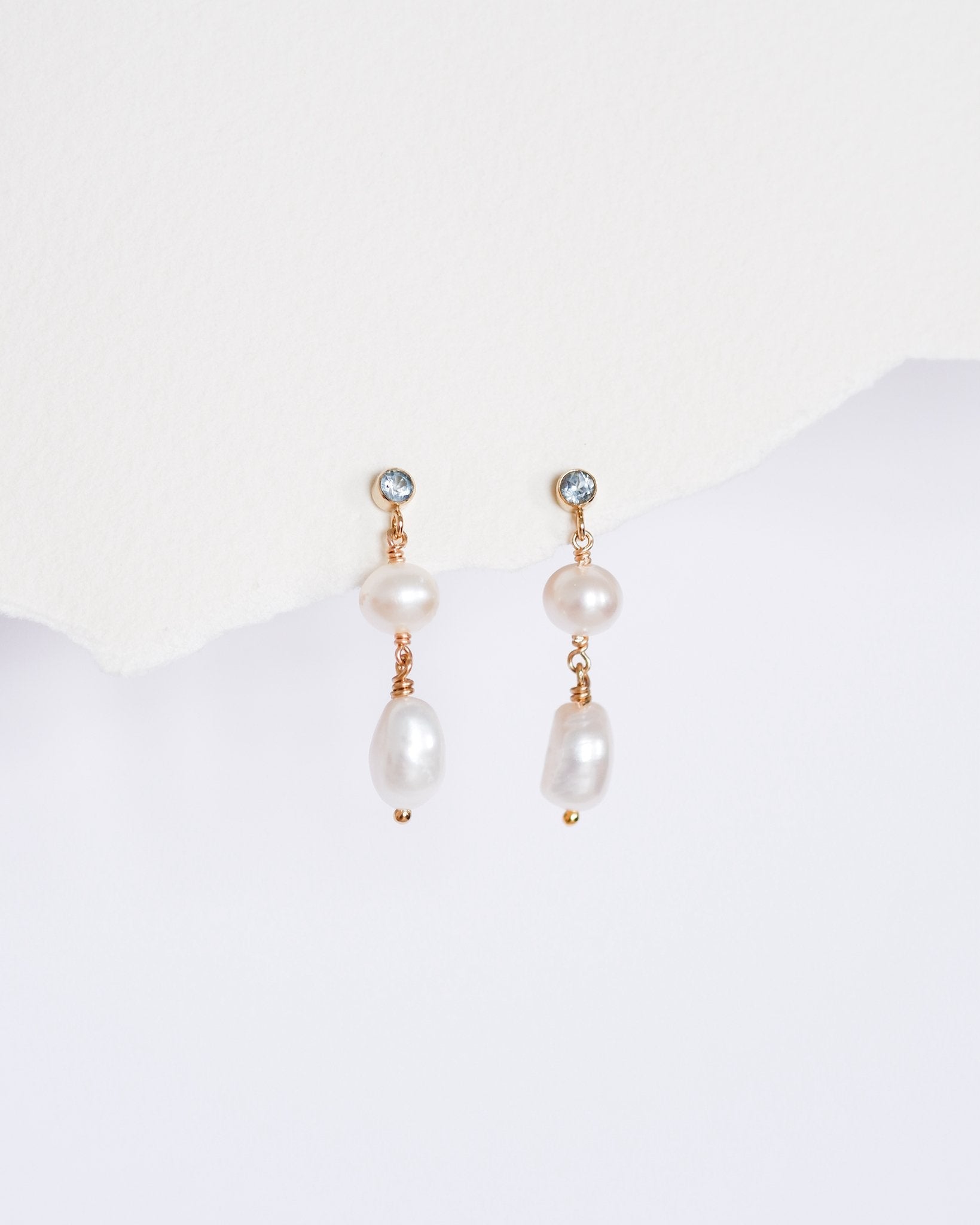 Winter Pearl Drop Earrings - Inari Jewellery