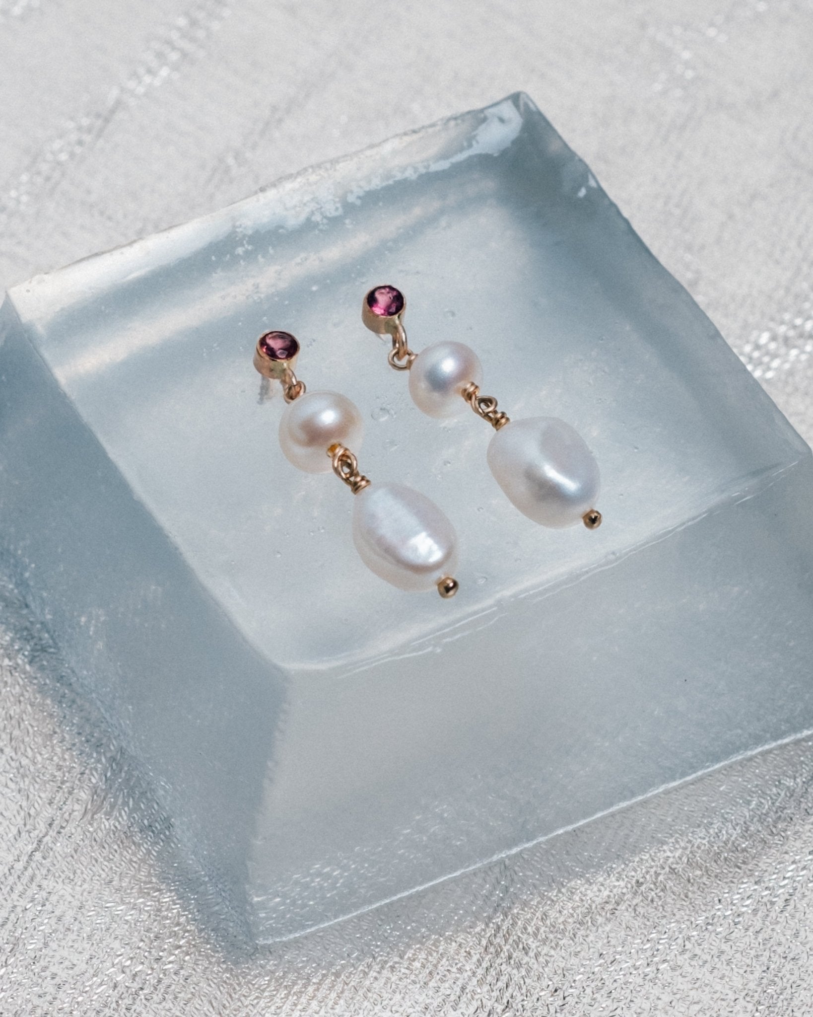 Winter Pearl Drop Earrings - Inari Jewellery