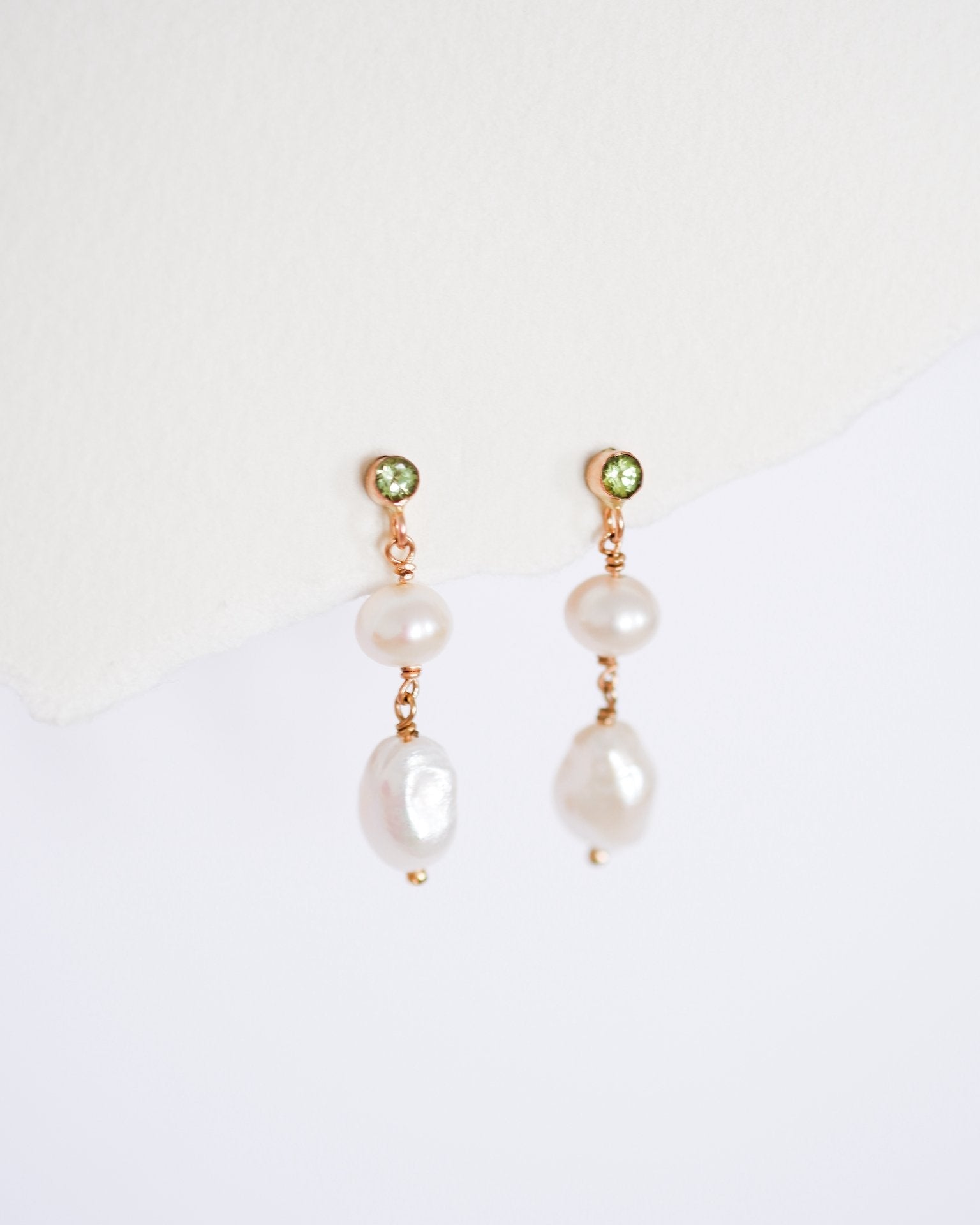 Winter Pearl Drop Earrings - Inari Jewellery