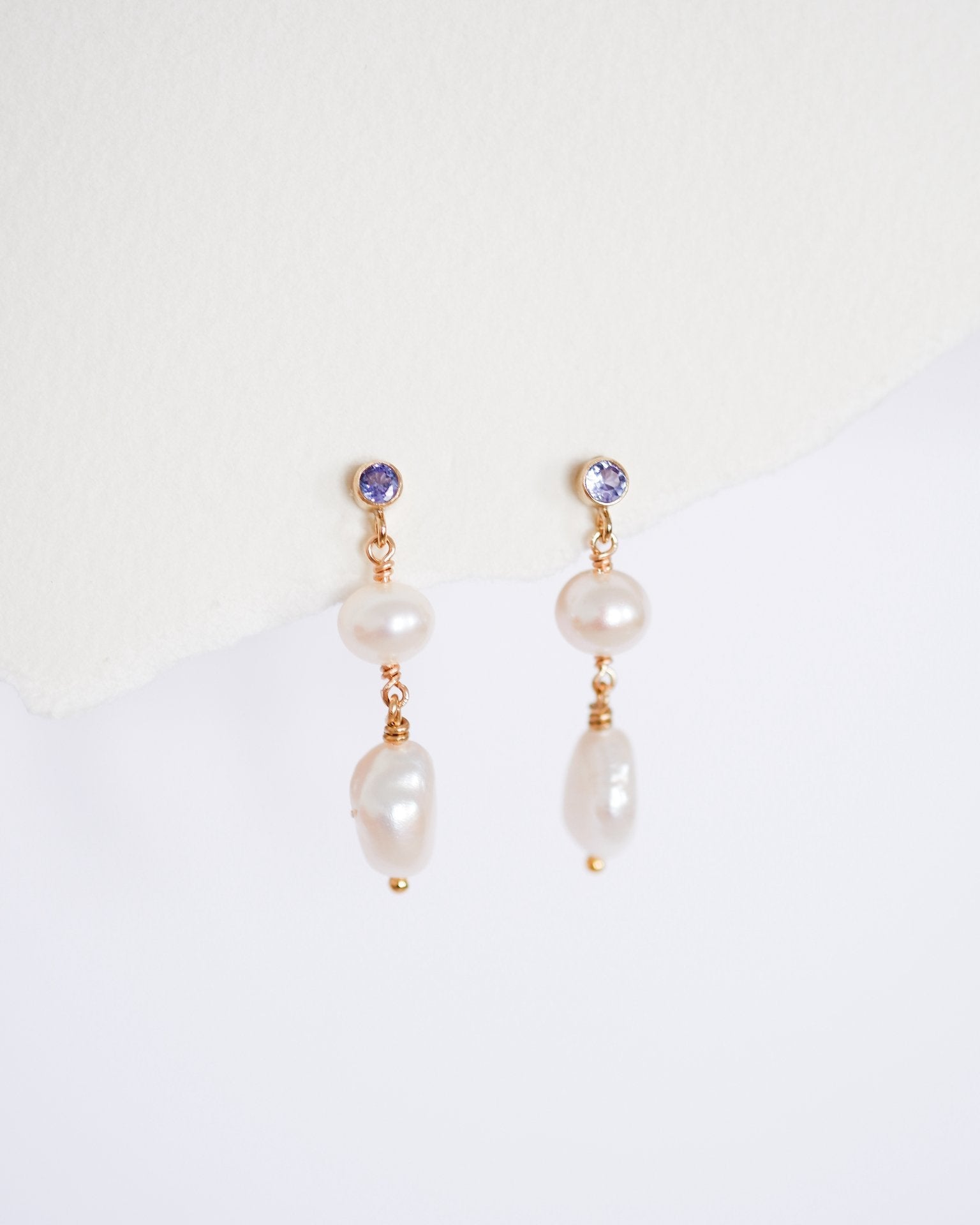 Winter Pearl Drop Earrings - Inari Jewellery